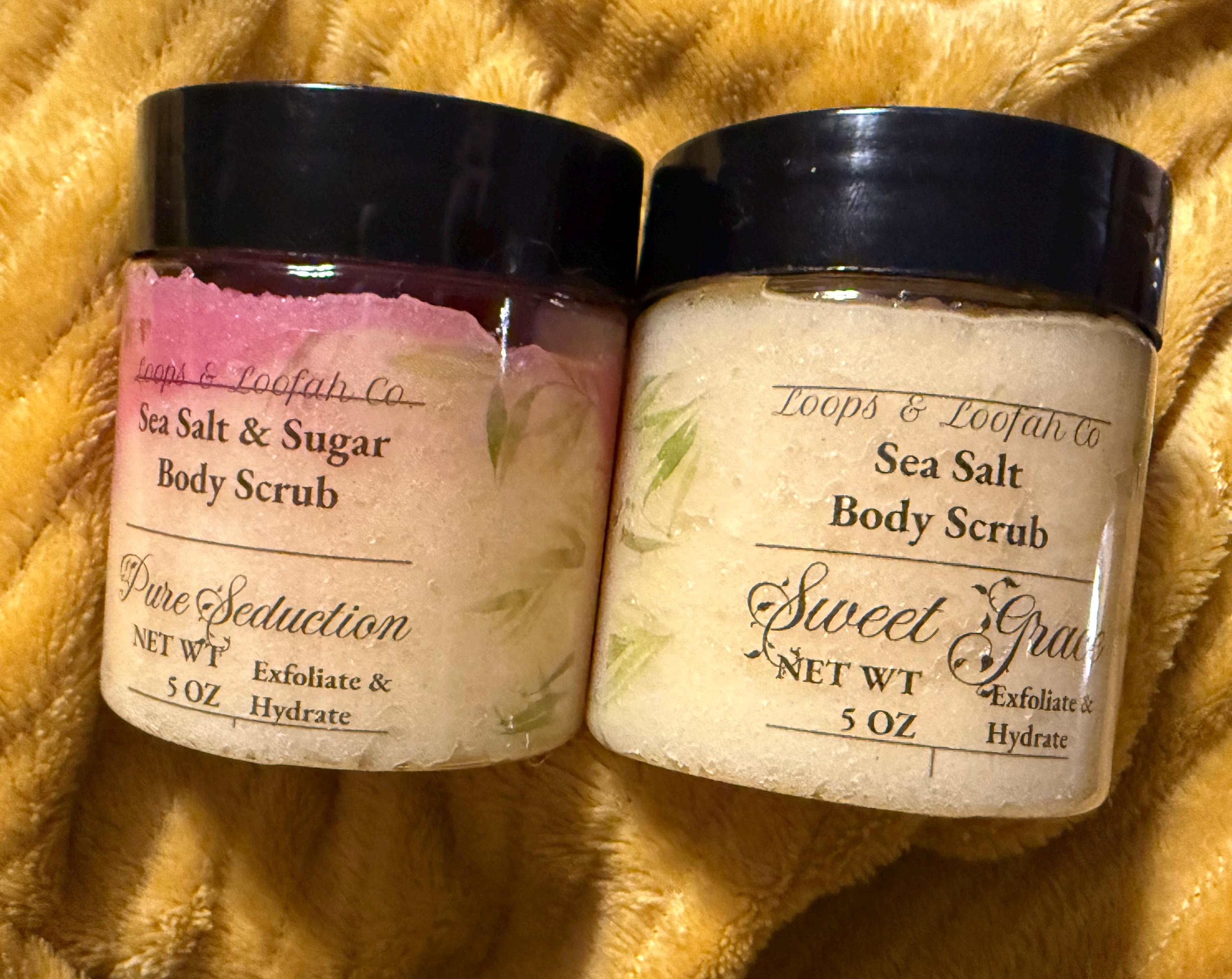 Sea Salt or Sugar Body Scrub - Natural Exfoliating Spa Treatment
