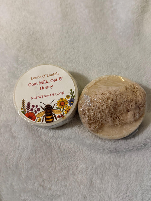 Goatmilk, Oat and Honey Round Bar Soap
