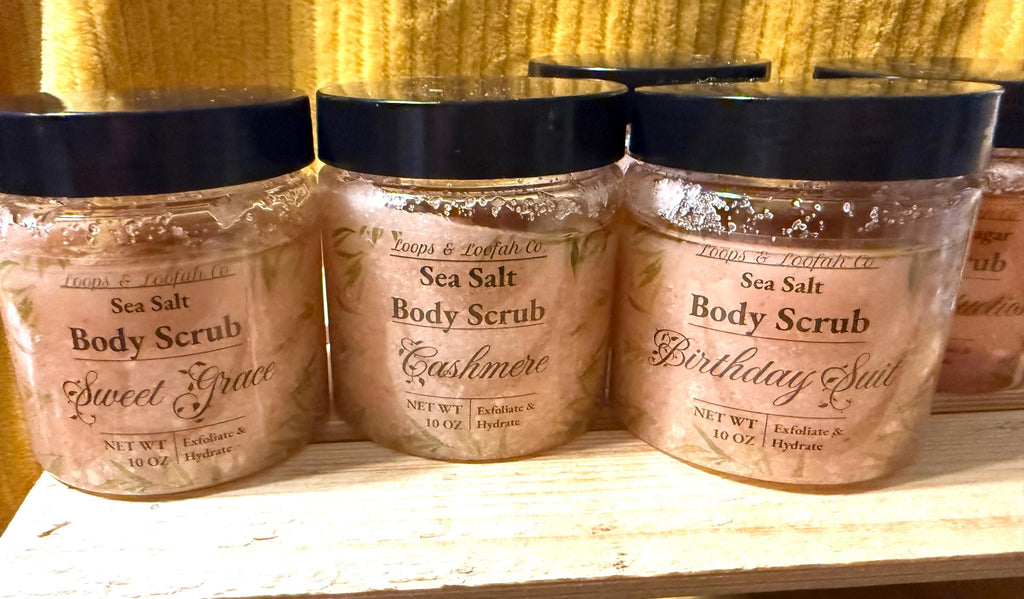Sea Salt or Sugar Body Scrub - Natural Exfoliating Spa Treatment